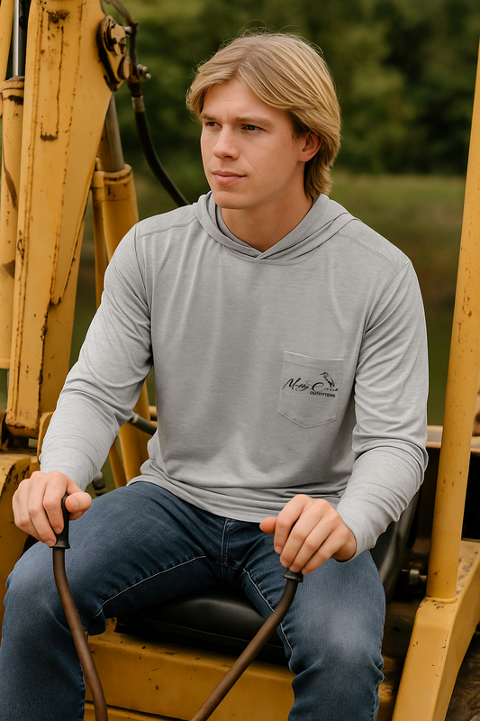 Tri-Blend Wicking Hoodie – Light Grey Heather